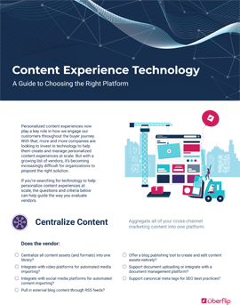 Content Experience Technology Checklist