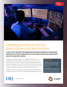 Integrating Security into DevOps Speeds Delivery and Reduces Risks