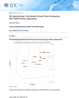 IDC MarketScape: Worldwide Virtual Client Computing 2019-2020 Vendor Assesment